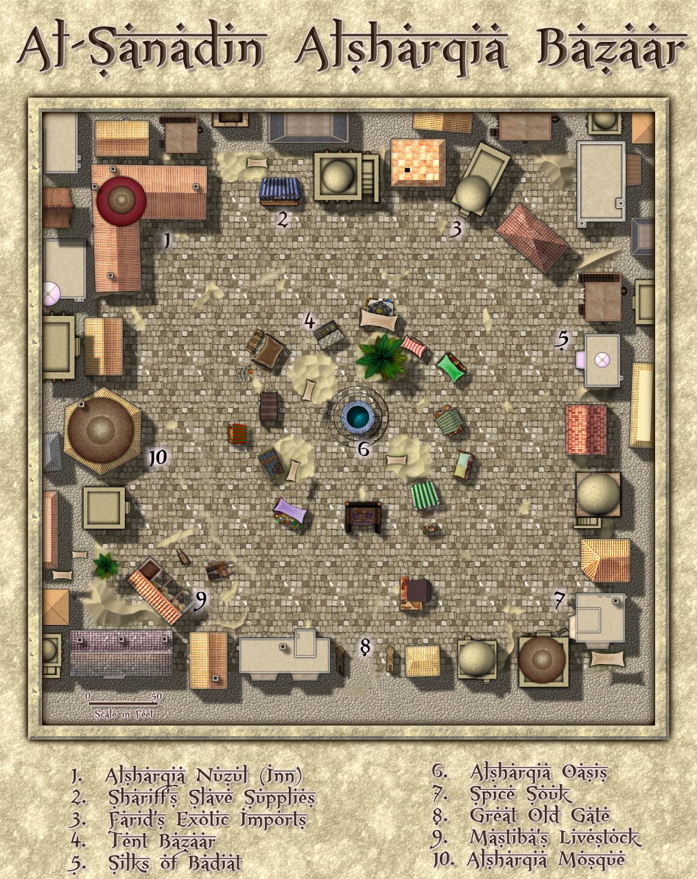 Nibirum Map: al-sanadin eastern bazaar by Lorelei