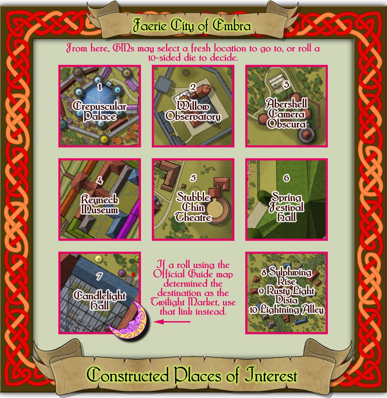 Nibirum Map: embra constructed places of interest by Wyvern