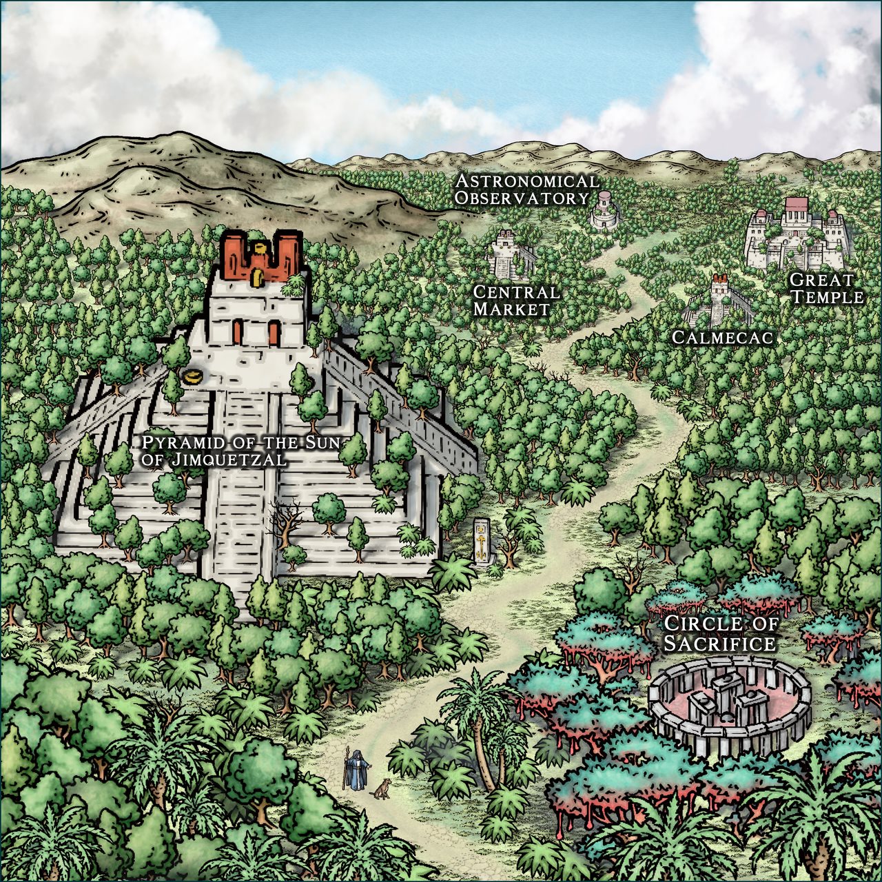 Nibirum Map: pyramid of the sun of jimquetzal by Ricko Hasche