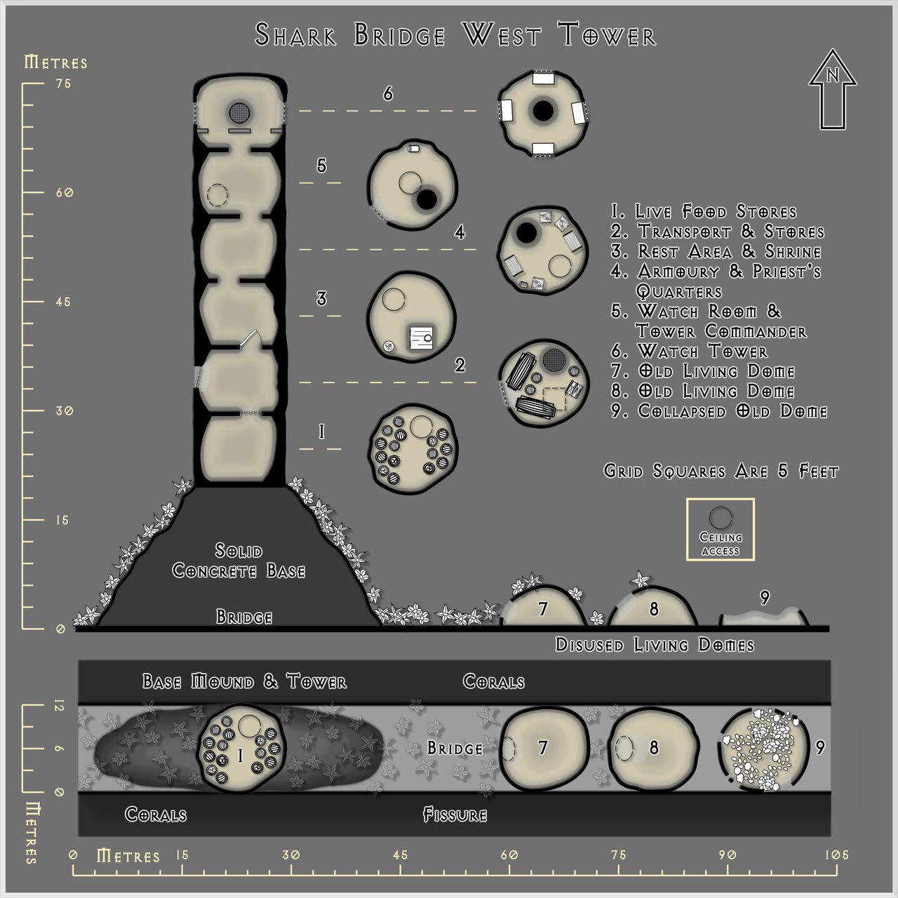 Nibirum Map: shark bridge - west tower by Wyvern