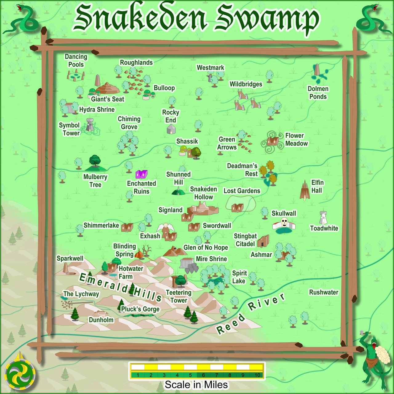 Nibirum Map: snakeden swamp by Wyvern