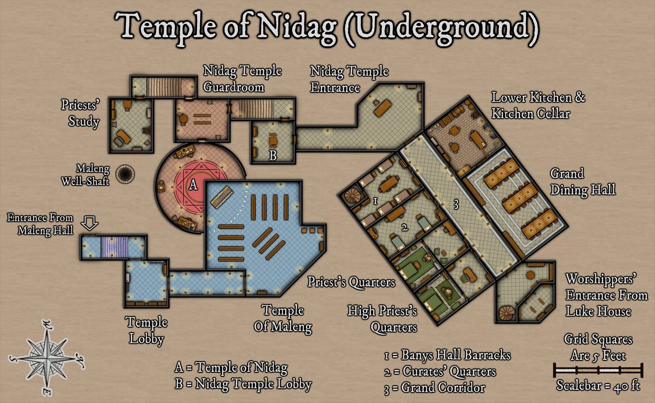 Nibirum Map: temple of nidag underground by Wyvern