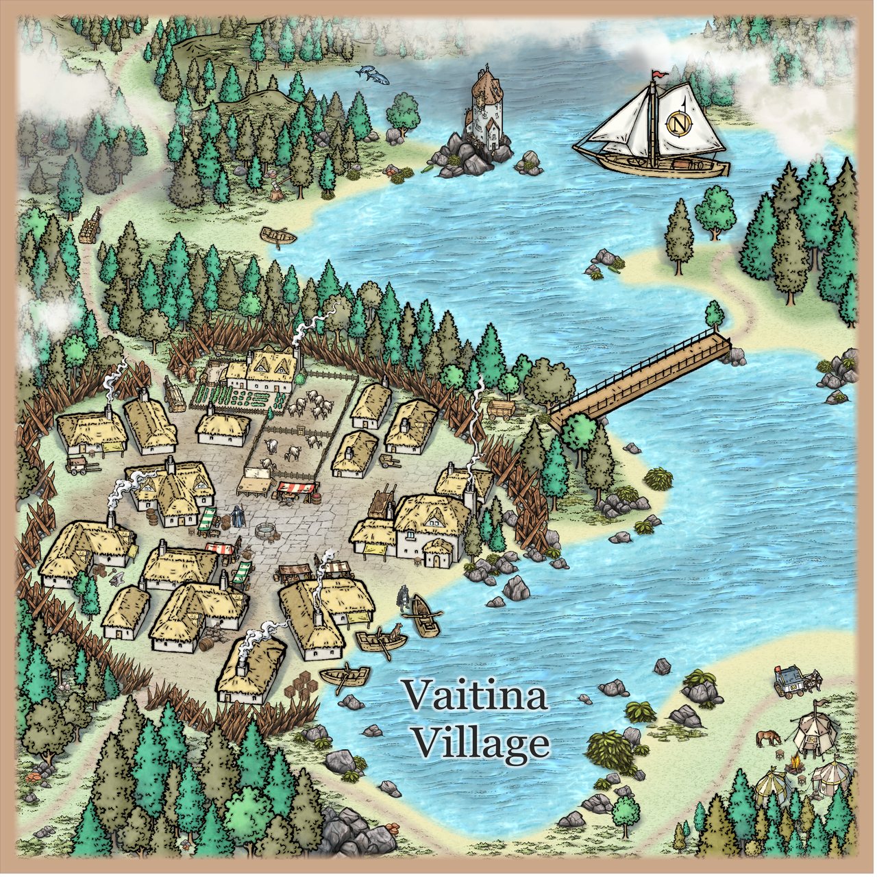 Nibirum Map: vaitina village by Ricko Hasche