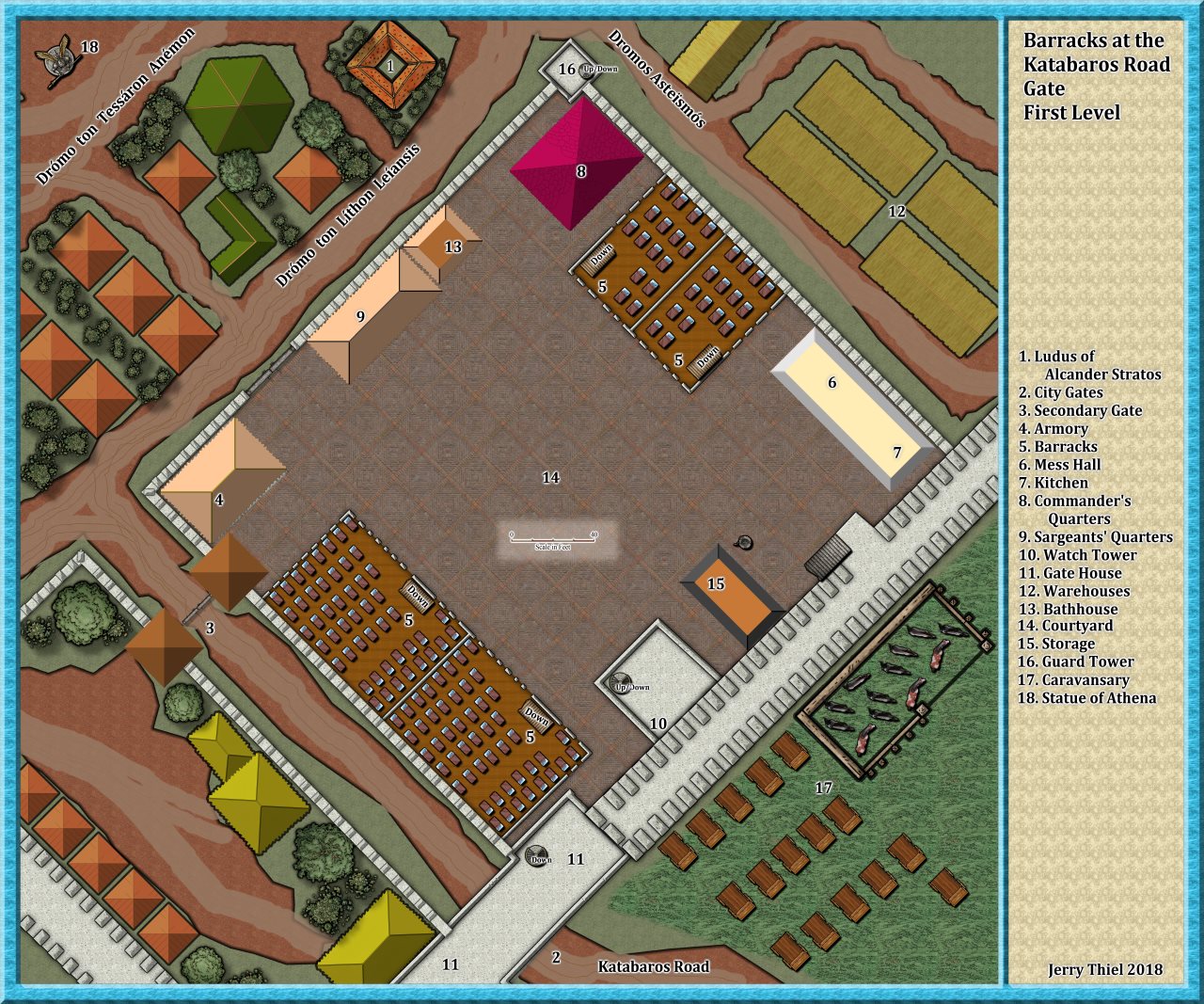 Nibirum Map: Katabaros Road Barracks First Floor by Jerry Thiel