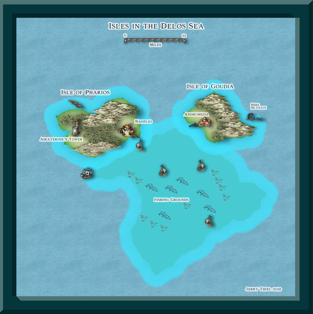 Nibirum Map: Pharios and Goudia by Jerry Thiel