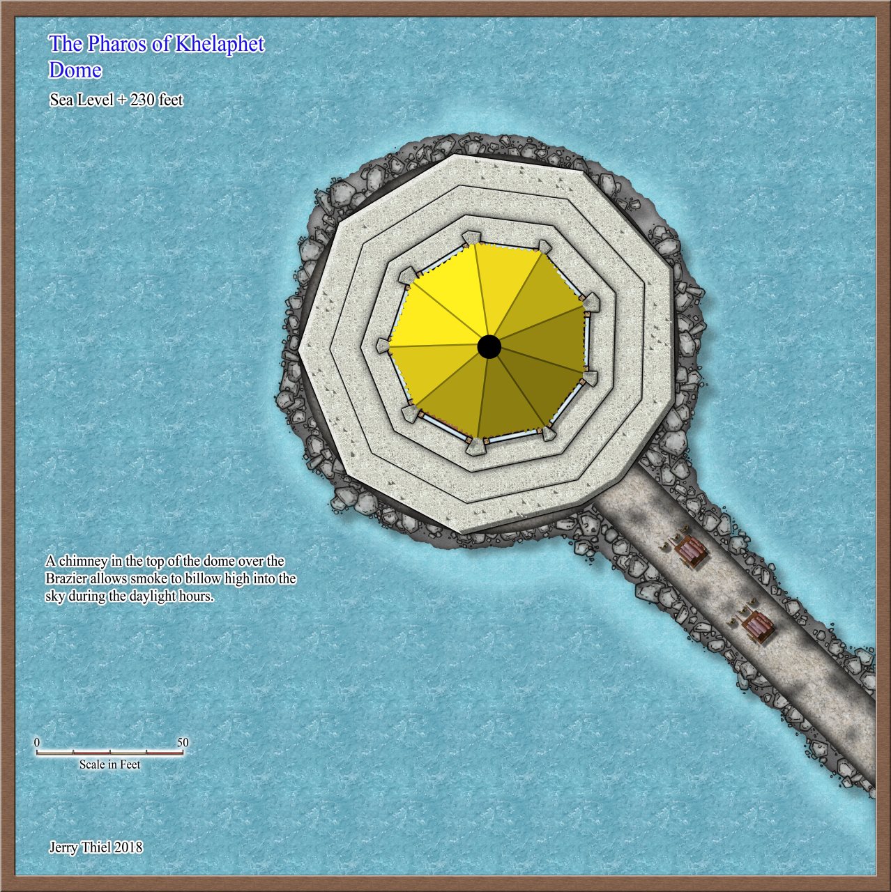 Nibirum Map: Pharos of Khelaphet dome by Jerry Thiel