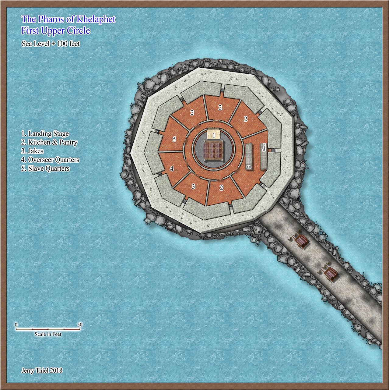 Nibirum Map: Pharos of Khelaphet first circle by Jerry Thiel