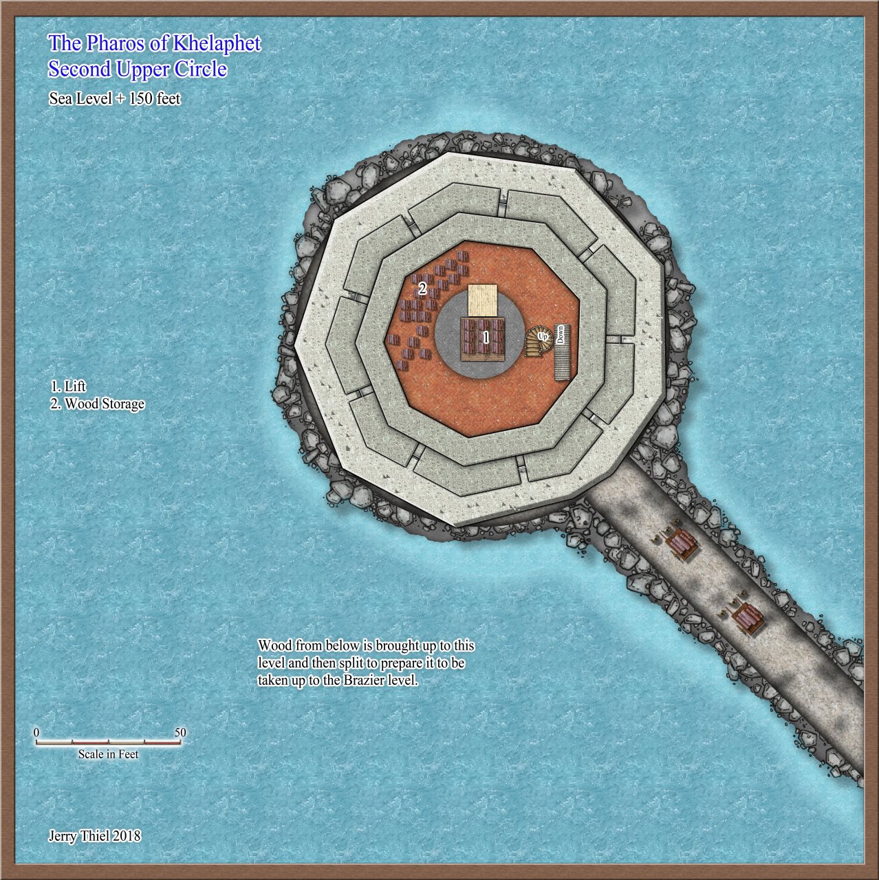 Nibirum Map: Pharos of Khelaphet second circle by Jerry Thiel