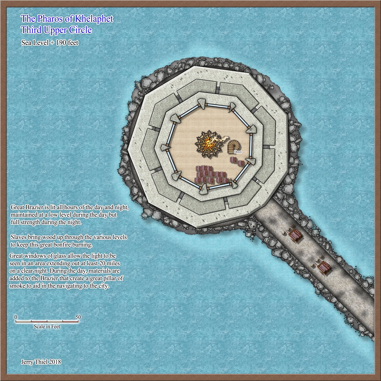 Nibirum Map: Pharos of Khelaphet third circle by Jerry Thiel