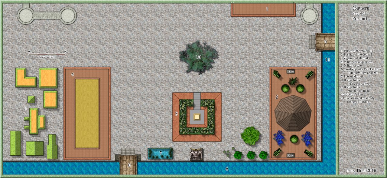 Nibirum Map: Southern Sacred Precinct by Jerry Thiel