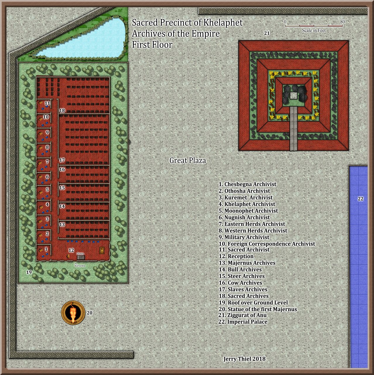 Nibirum Map: archives first floor by Jerry Thiel