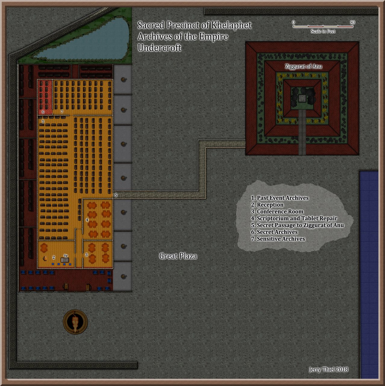 Nibirum Map: archives undercroft by Jerry Thiel