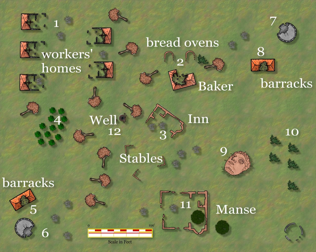 Nibirum Map: daefadel fort abandoned village by JimP