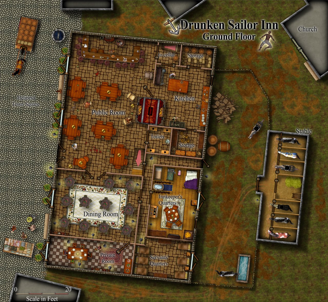 Nibirum Map: drunken sailor inn by Quenten Walker