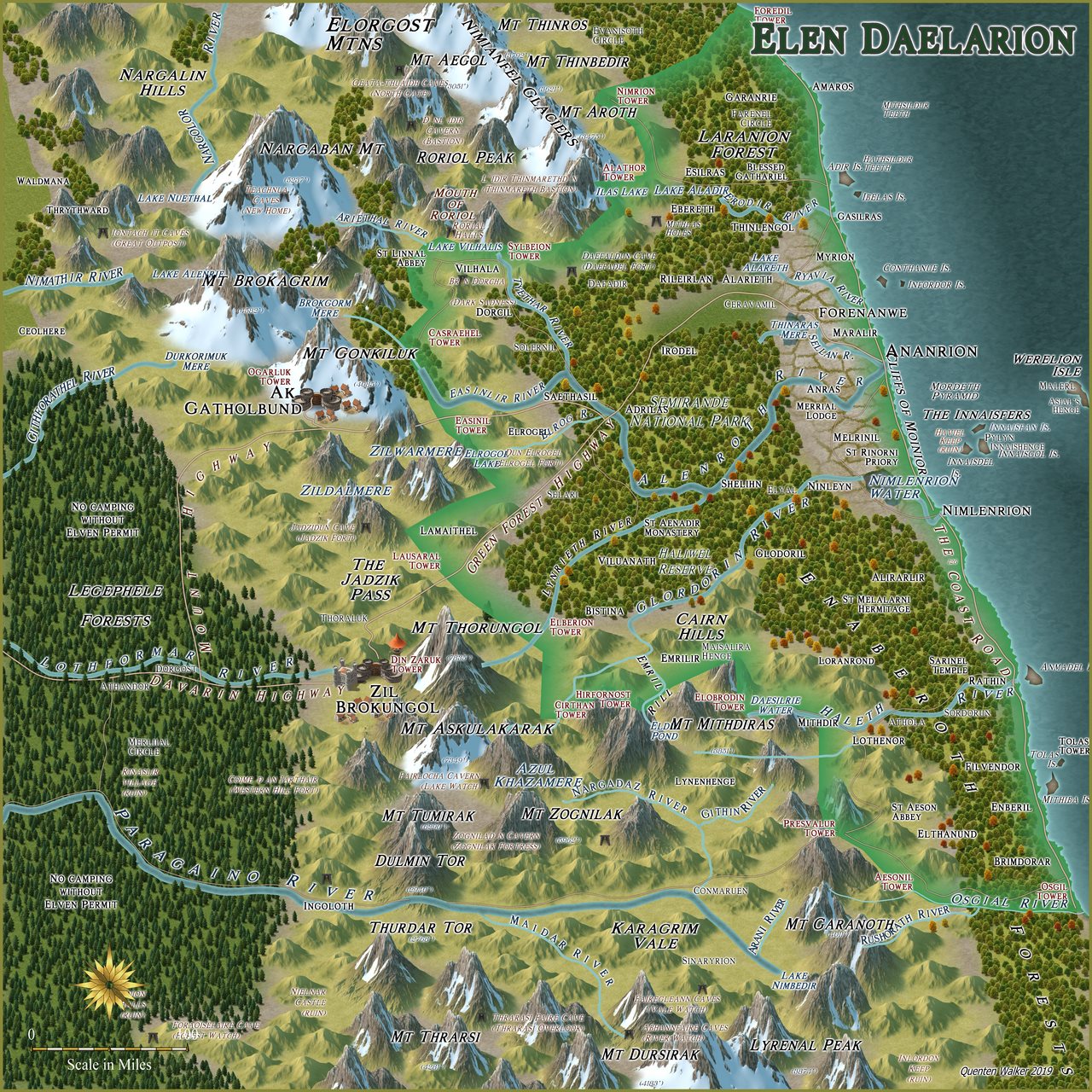 Nibirum Map: elen daelarion - spectrum style by Quenten Walker