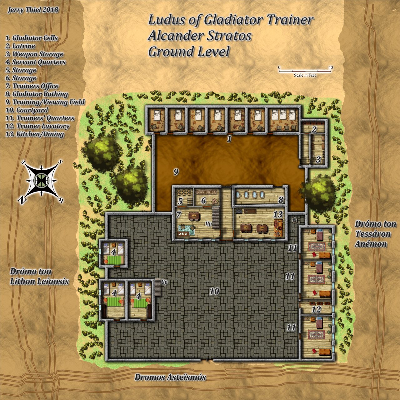 Nibirum Map: gladiator ludus by Jerry Thiel