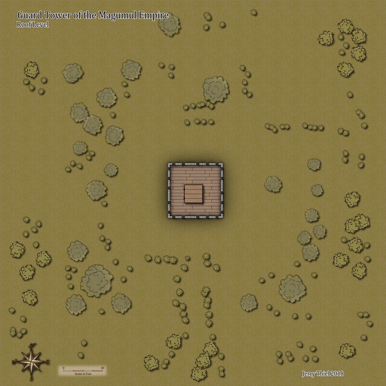 Nibirum Map: guard tower roof by Jerry Thiel