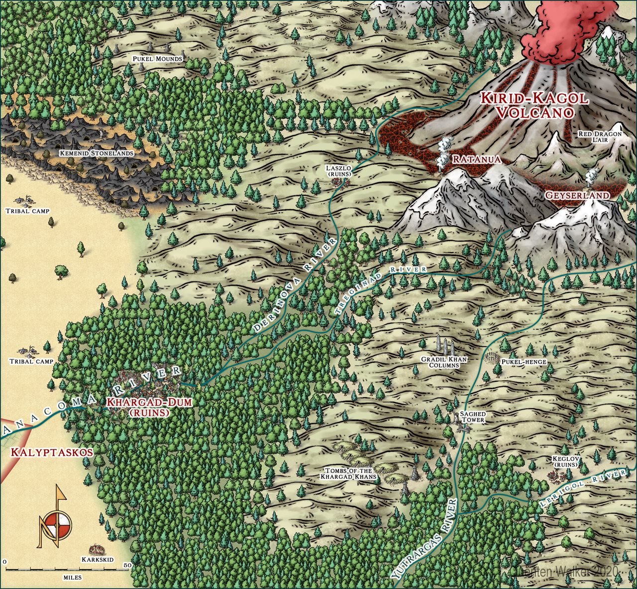 Nibirum Map: kirid-kagol volcano by Quenten Walker