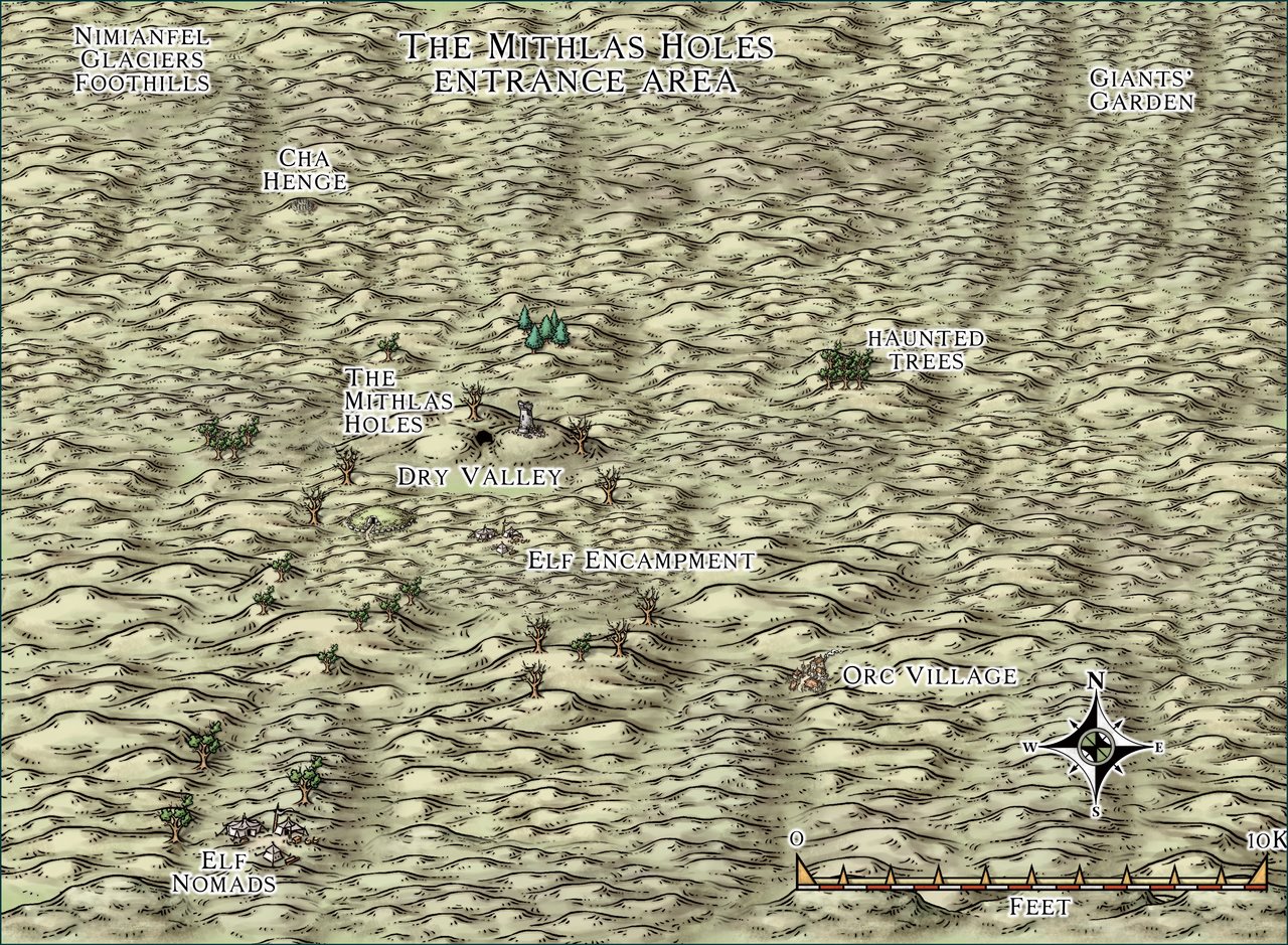 Nibirum Map: mithlas holes hill entrance by JimP
