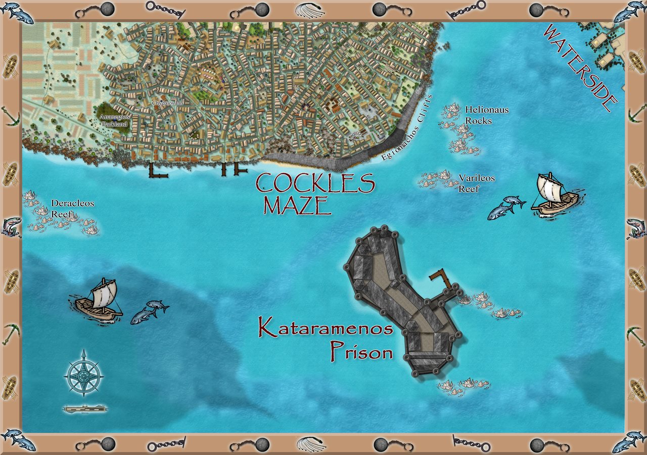 Nibirum Map: stromphe - cockles maze district by Quenten Walker
