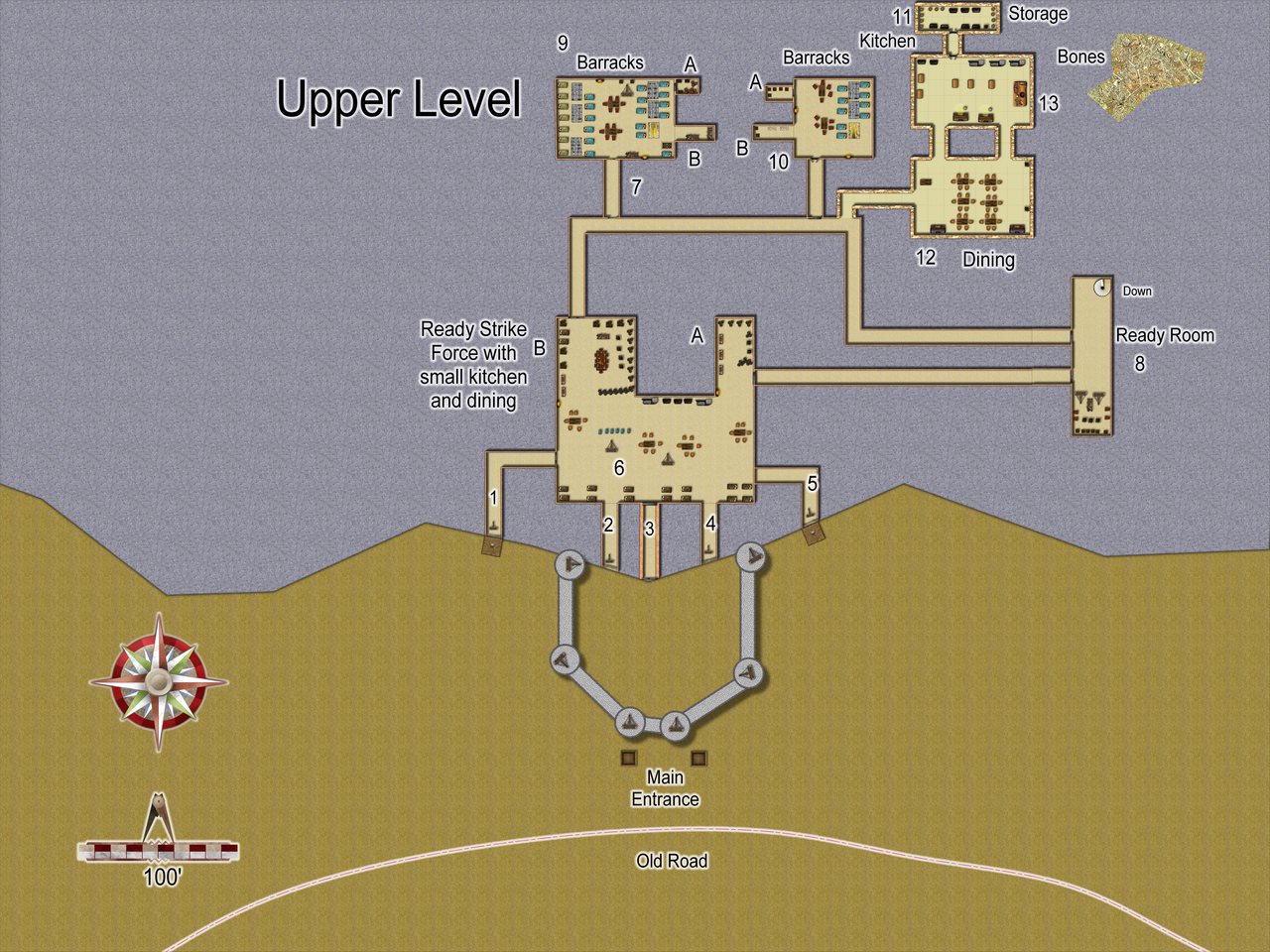 Nibirum Map: zognilak fortress upper level by JimP