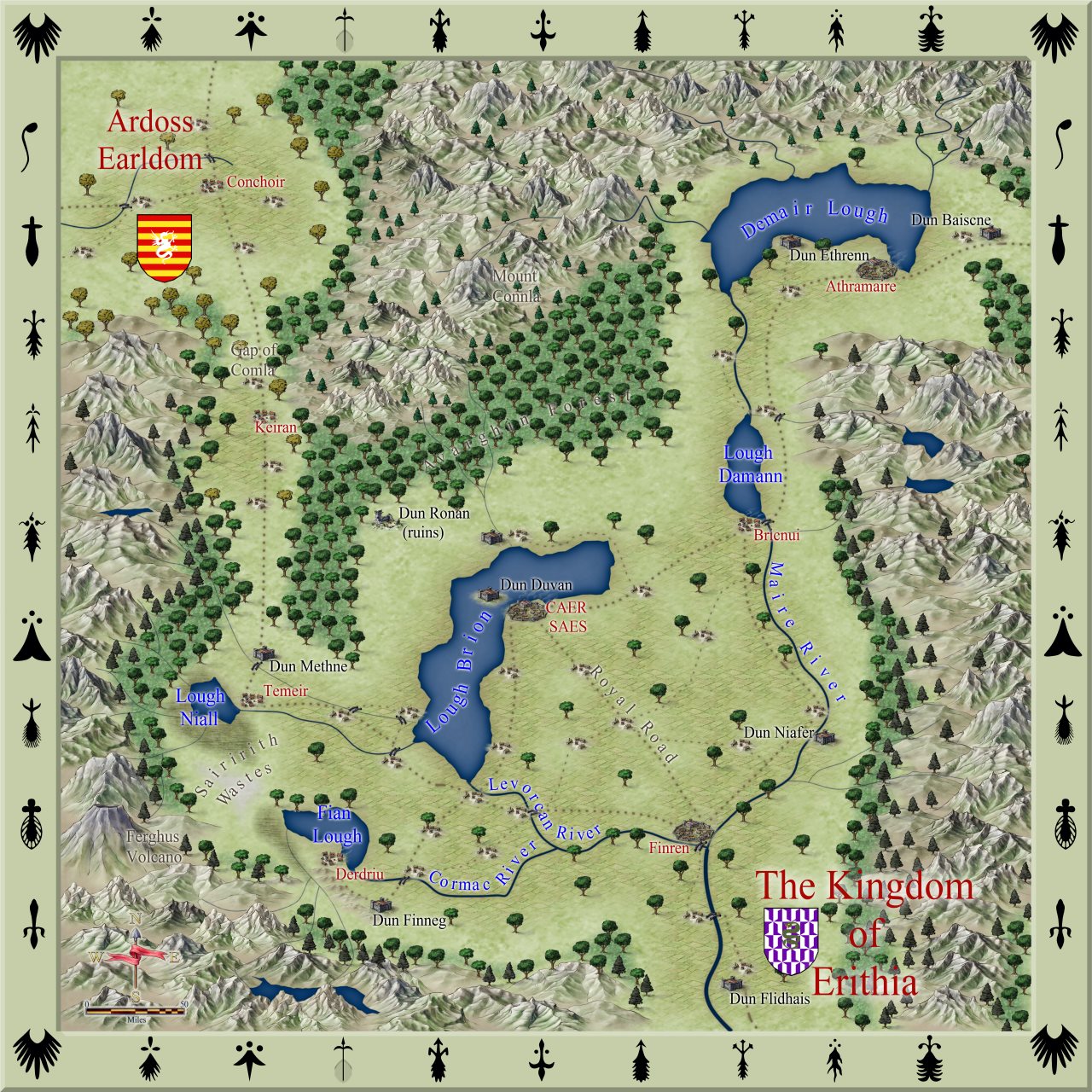 Nibirum Map: caer saes by Quenten Walker