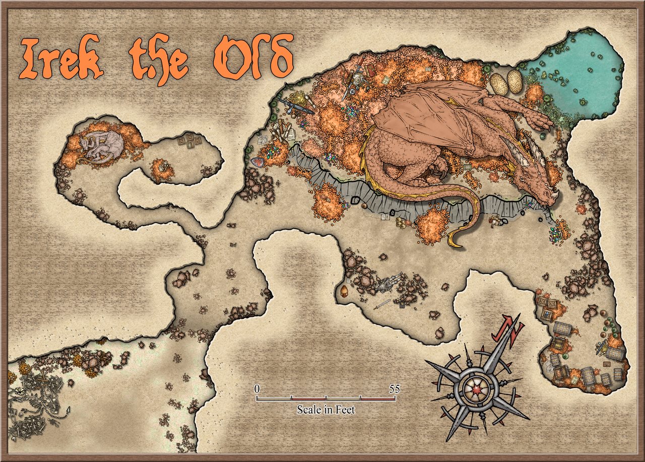 Nibirum Map: irek the old - brass dragon by Ricko Hasche