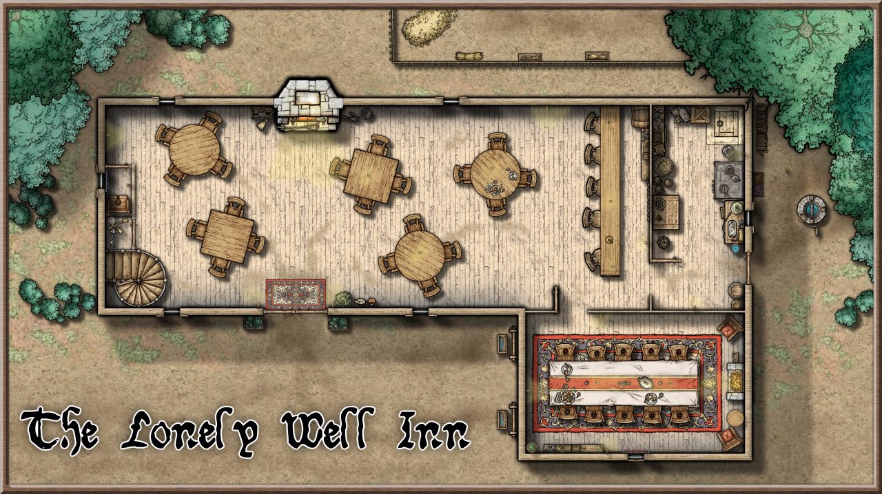 Nibirum Map: lonely well inn by Lorelei