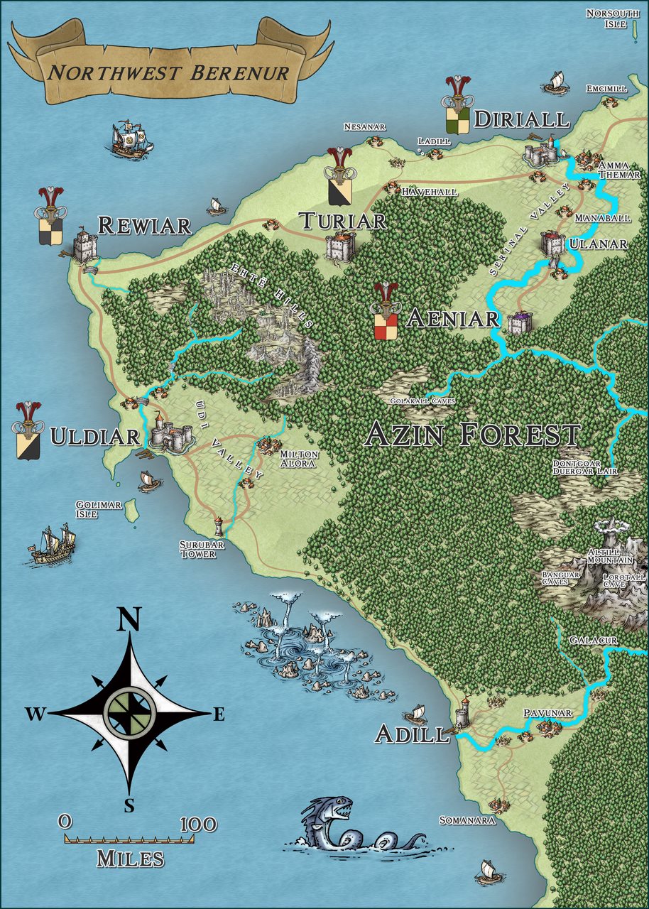 Nibirum Map: northwest berenur by Ricko Hasche