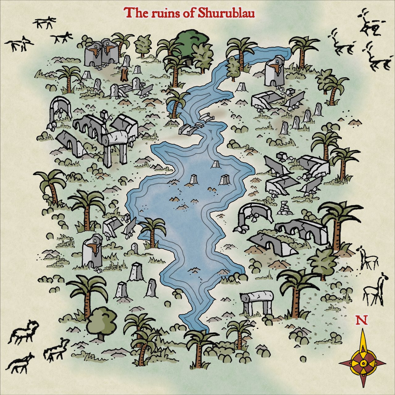 Nibirum Map: ruins of shurublau by Ricko Hasche