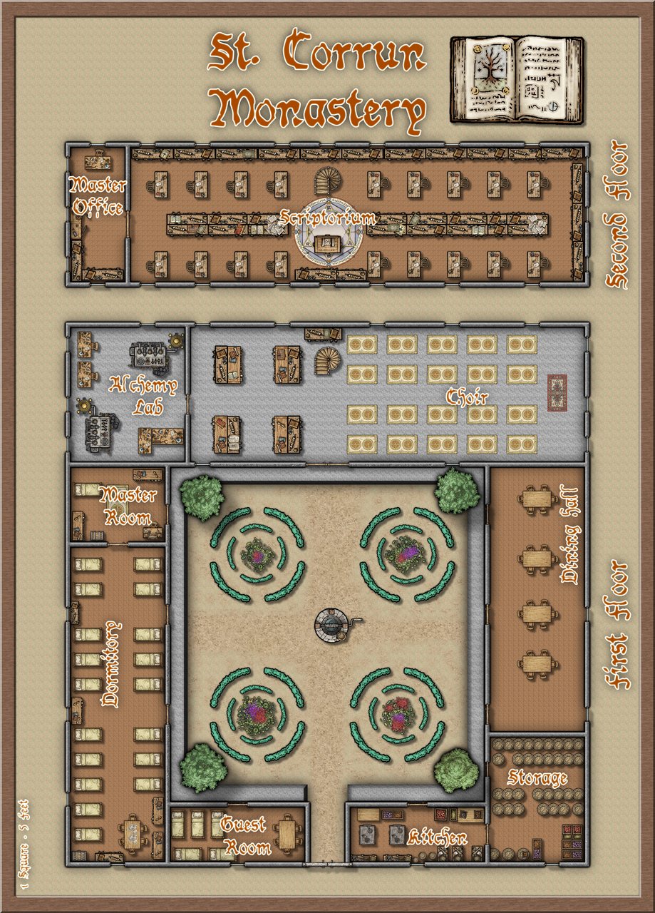 Nibirum Map: st. corrun monastery floorplan by Ricko Hasche