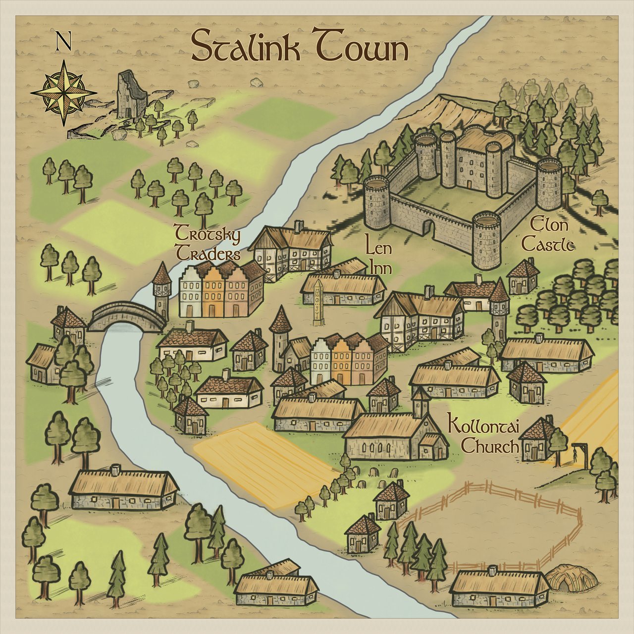 Nibirum Map: stalink town by Ricko Hasche