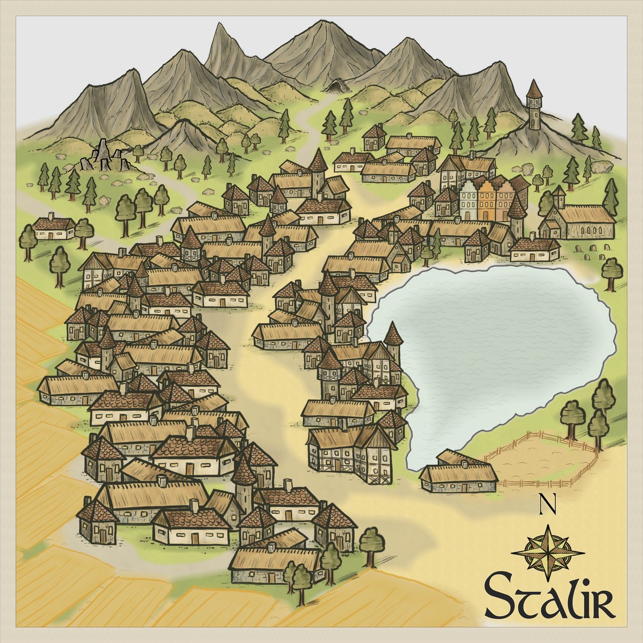 Nibirum Map: stalir town by Ricko Hasche