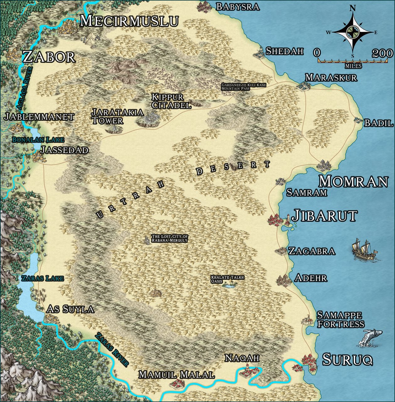 Nibirum Map: urtrah desert by Ricko Hasche