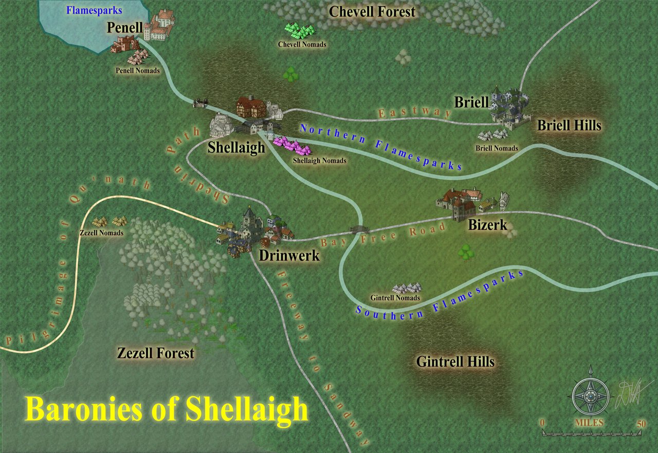 Nibirum Map: baronies of shellaigh by Donald Vernon Anderson