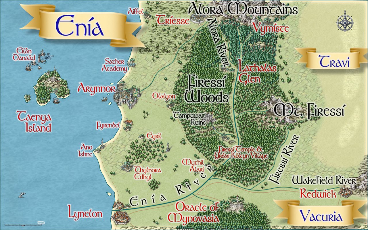 Nibirum Map: enia by Kevin Goebel (Royal Scribe)