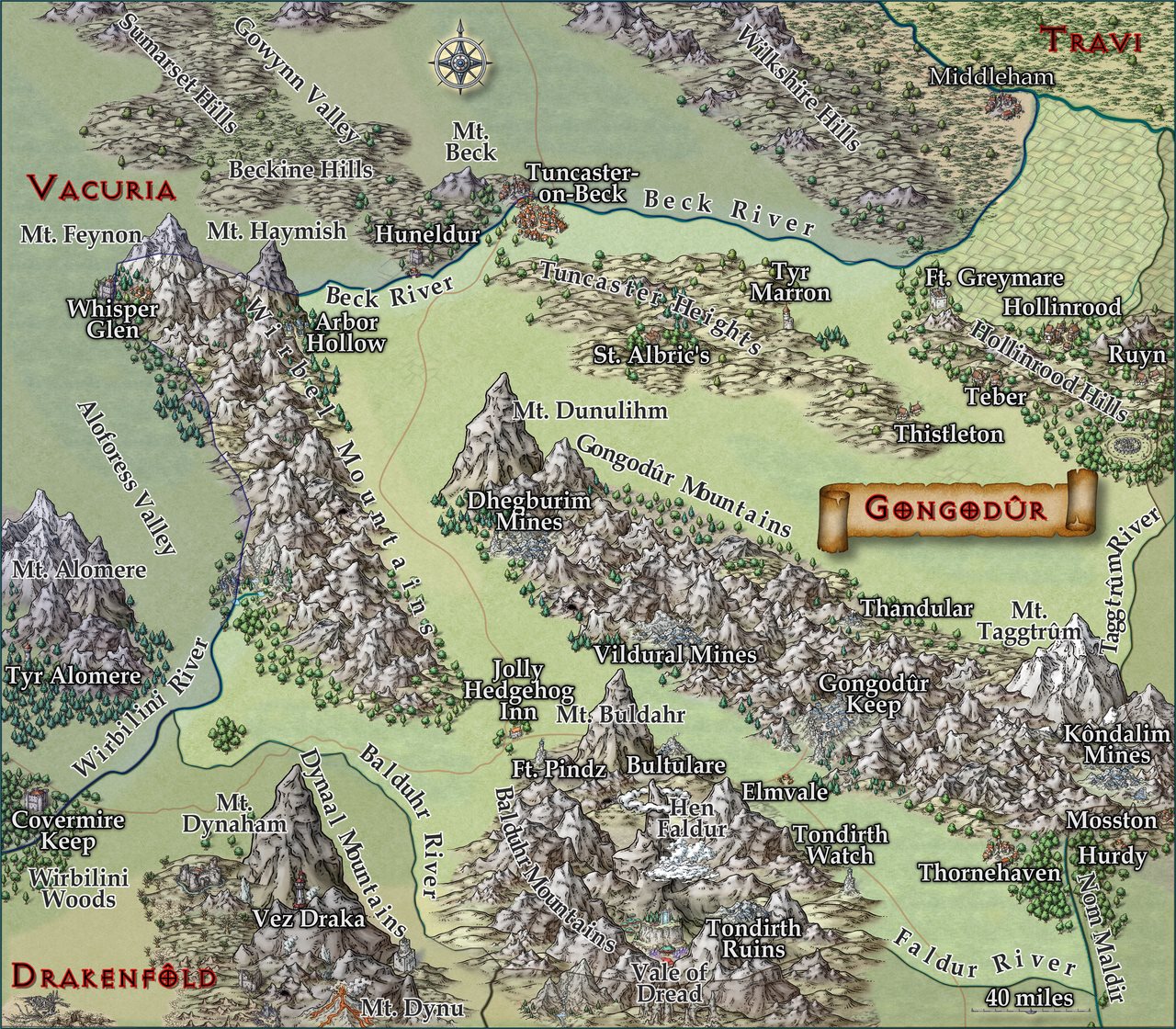 Nibirum Map: gongodûr by Kevin Goebel (Royal Scribe)