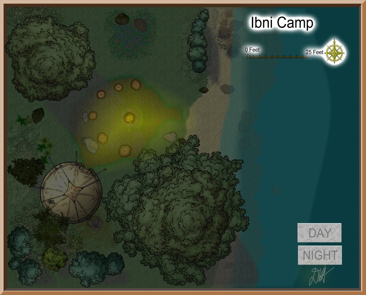 Nibirum Map: ibni campsite by Donald Vernon Anderson