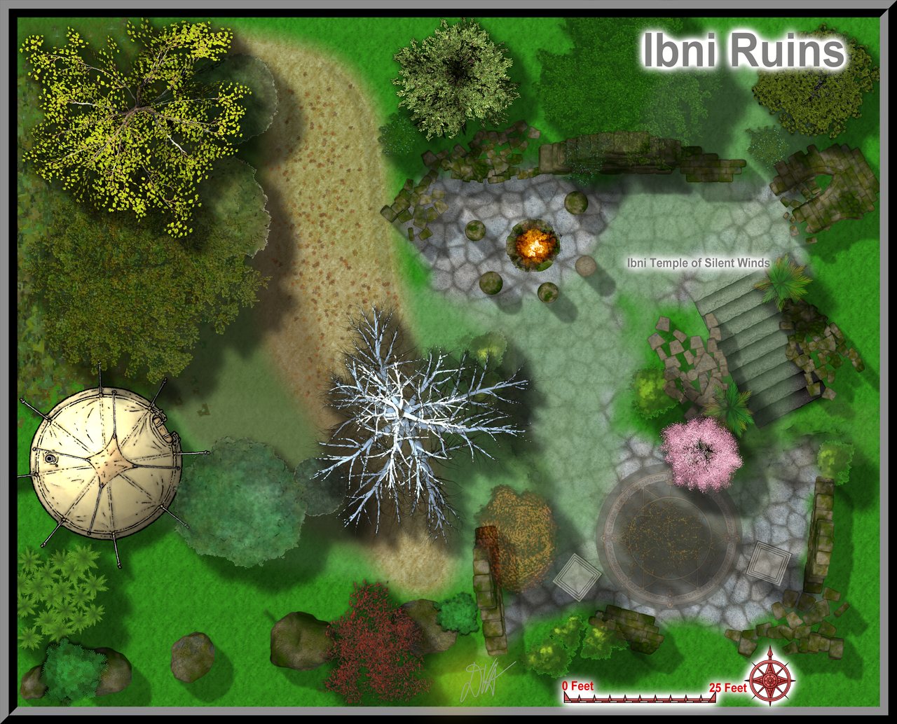 Nibirum Map: ibni ruins by Donald Vernon Anderson