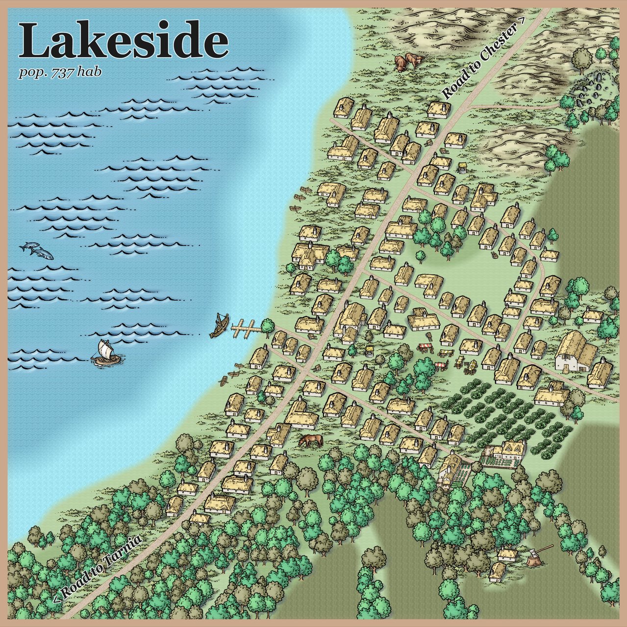 Nibirum Map: lakeside town by Ricko Hasche
