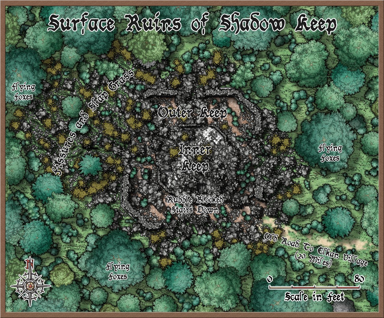 Nibirum Map: ruins of shadow keep - surface by Wyvern