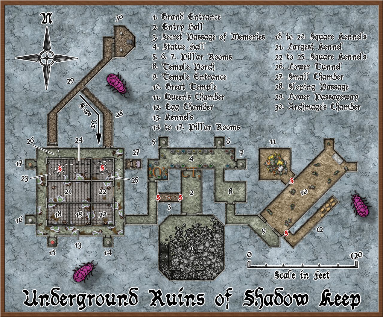 Nibirum Map: ruins of shadow keep - underground by Wyvern