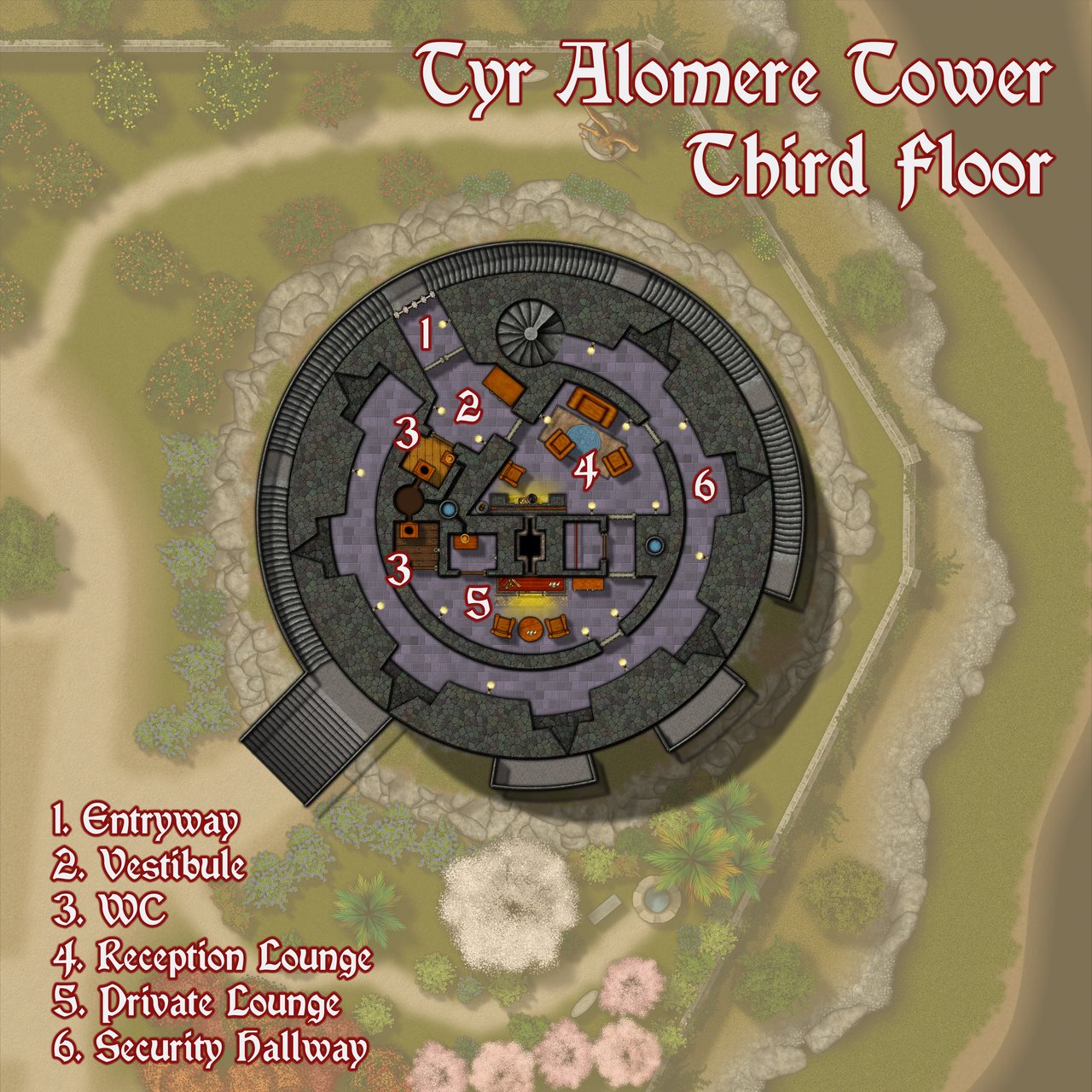 Nibirum Map: tyr alomere tower - level 03 by Kevin Goebel (Royal Scribe)