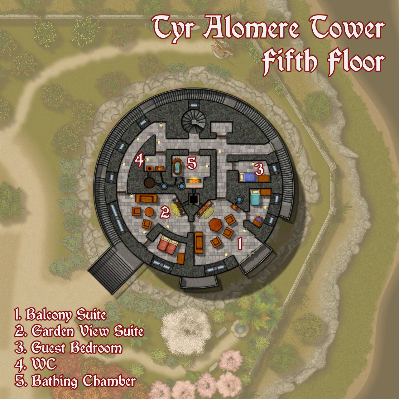 Nibirum Map: tyr alomere tower - level 05 by Kevin Goebel (Royal Scribe)