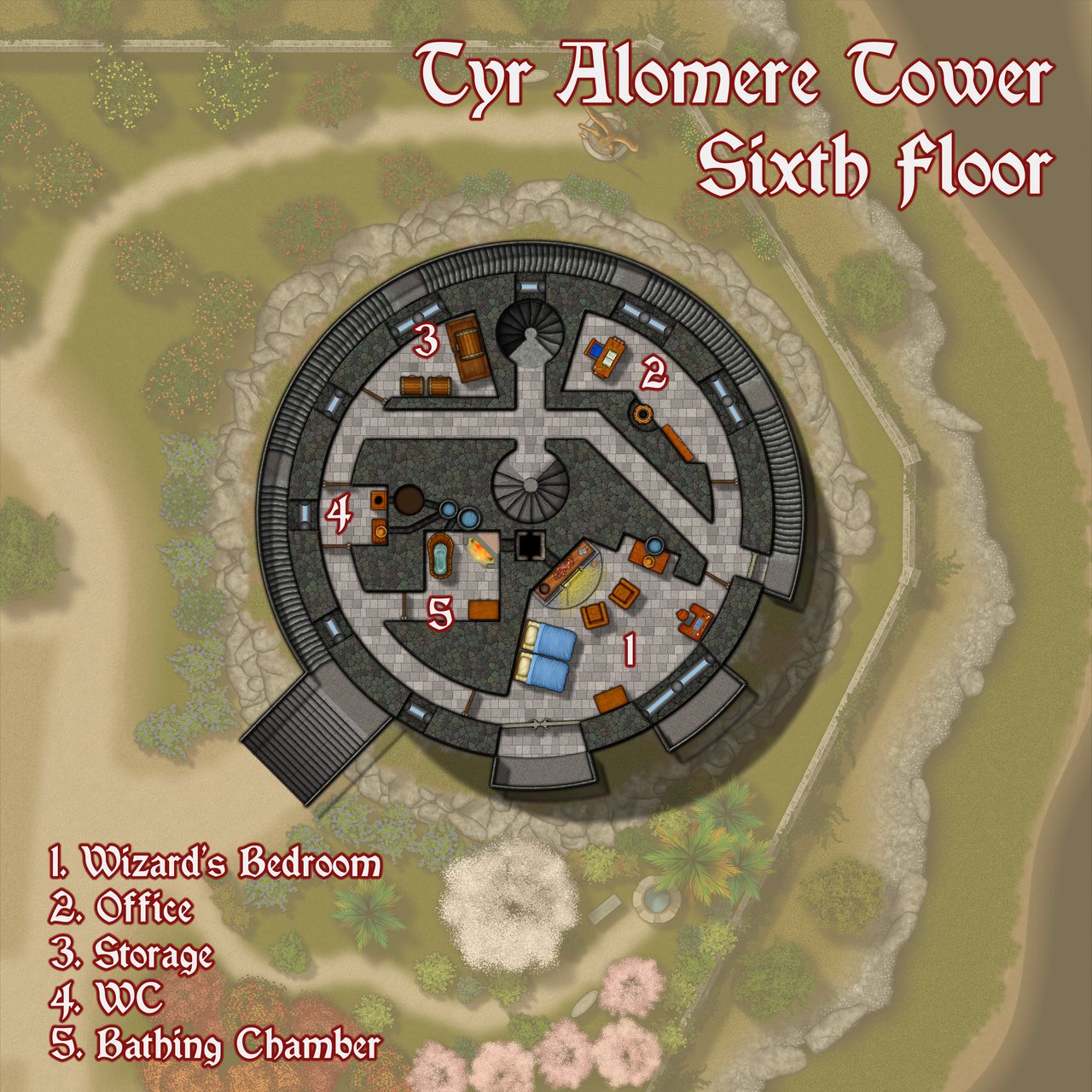 Nibirum Map: tyr alomere tower - level 06 by Kevin Goebel (Royal Scribe)