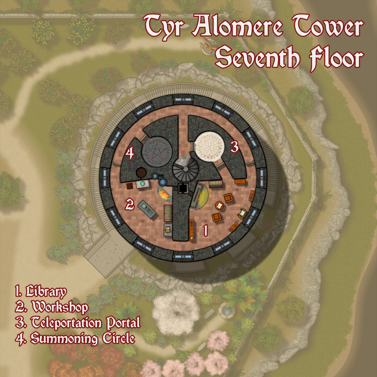 Nibirum Map: tyr alomere tower - level 07 by Kevin Goebel (Royal Scribe)
