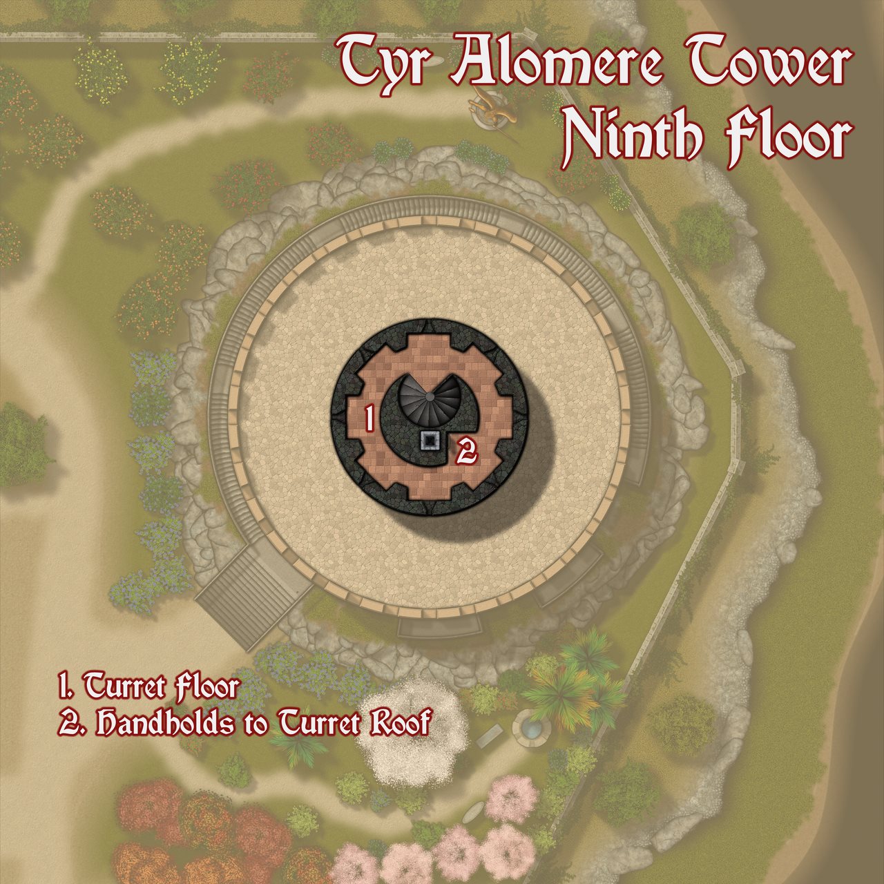 Nibirum Map: tyr alomere tower - level 09 by Kevin Goebel (Royal Scribe)