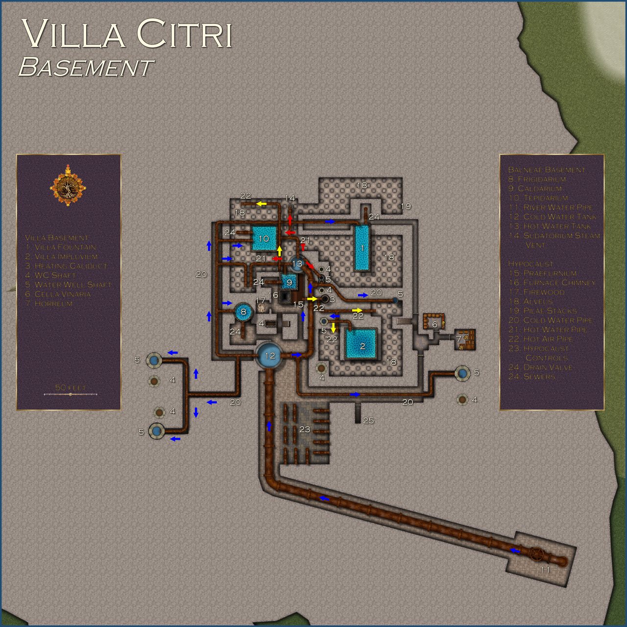 Nibirum Map: villa citri - basement by Kevin Goebel (Royal Scribe)