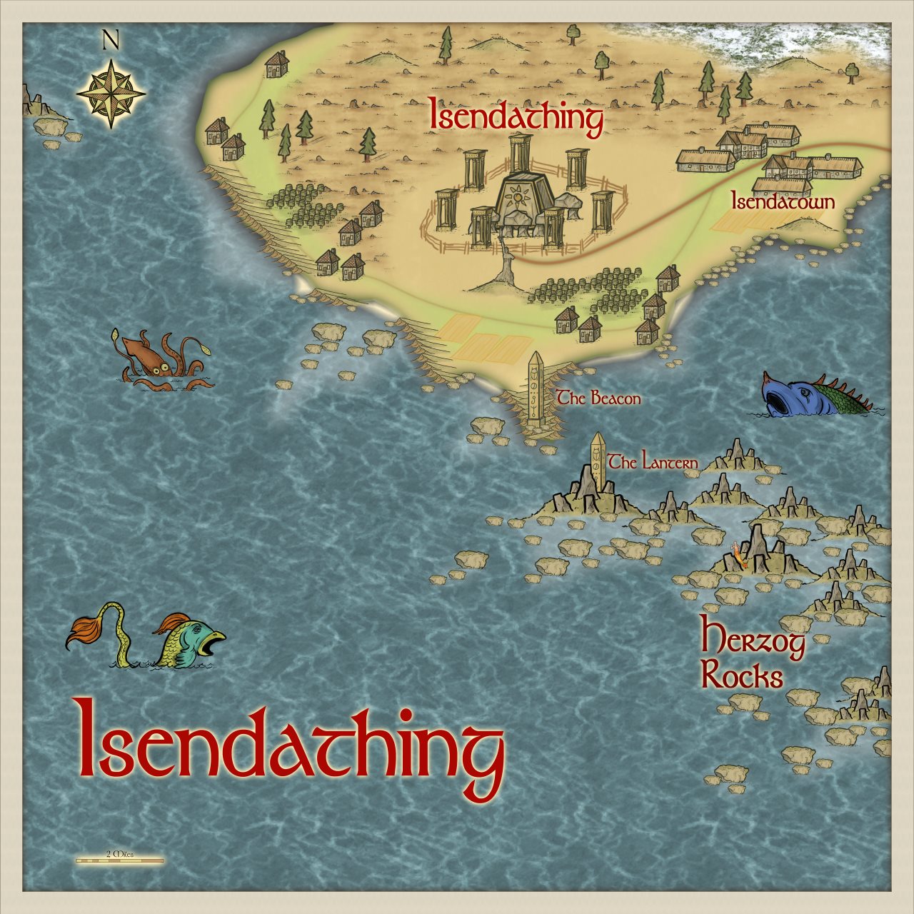 Nibirum Map: Isendathing Region by Quenten Walker