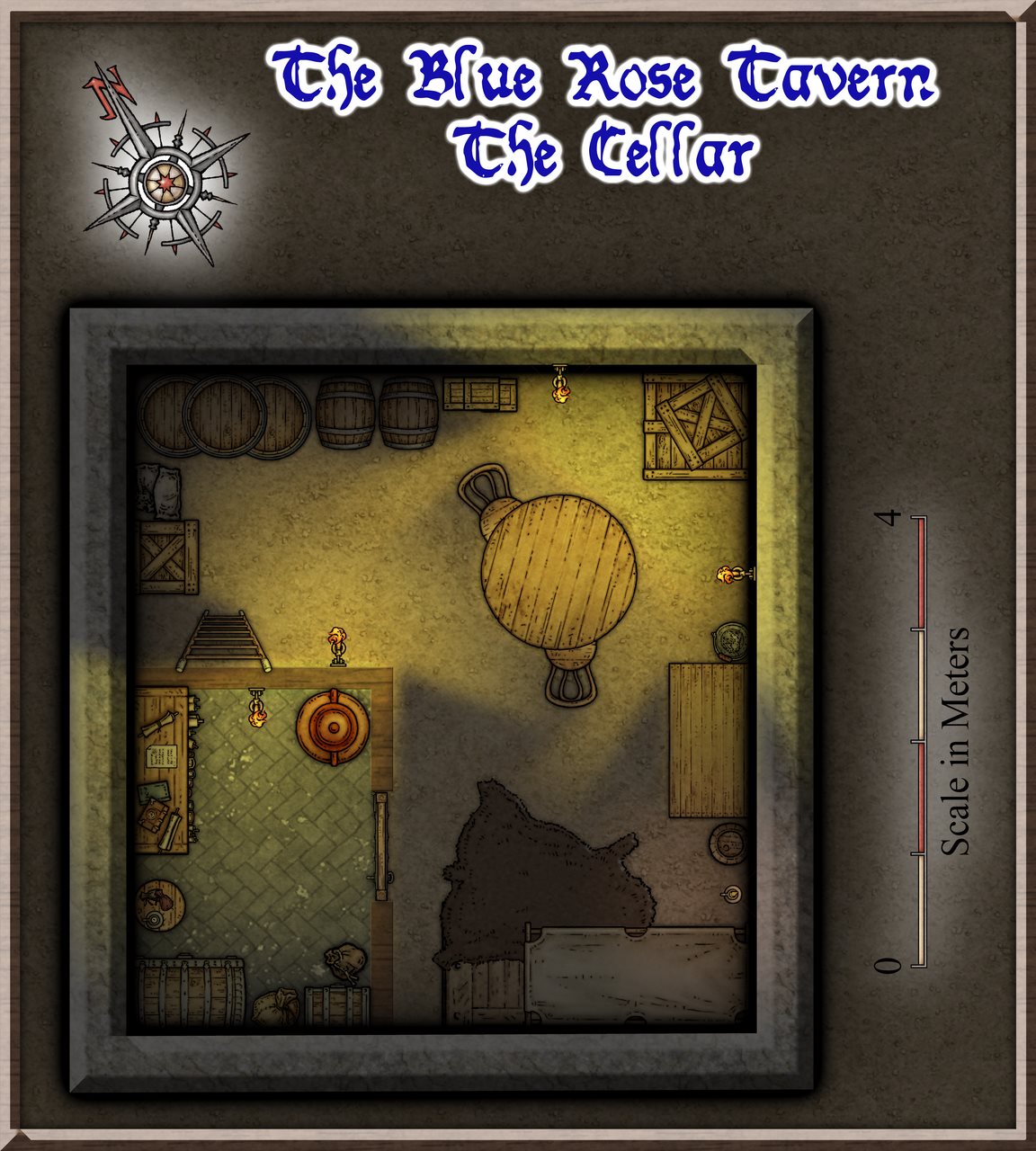 Nibirum Map: blue rose tavern cellar by AleD